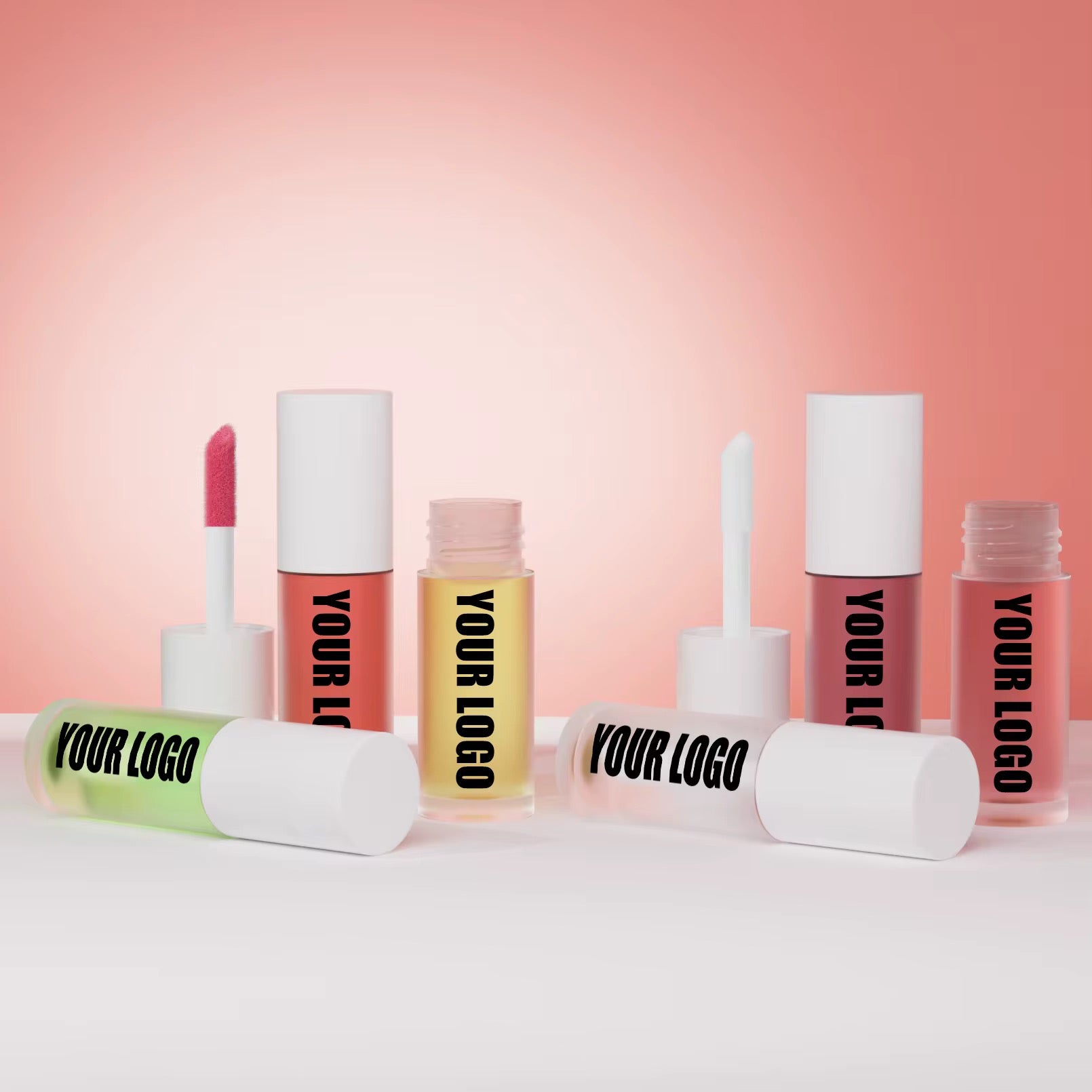 100pcs Private Label Hydrating Fruity Clear Lip Oil