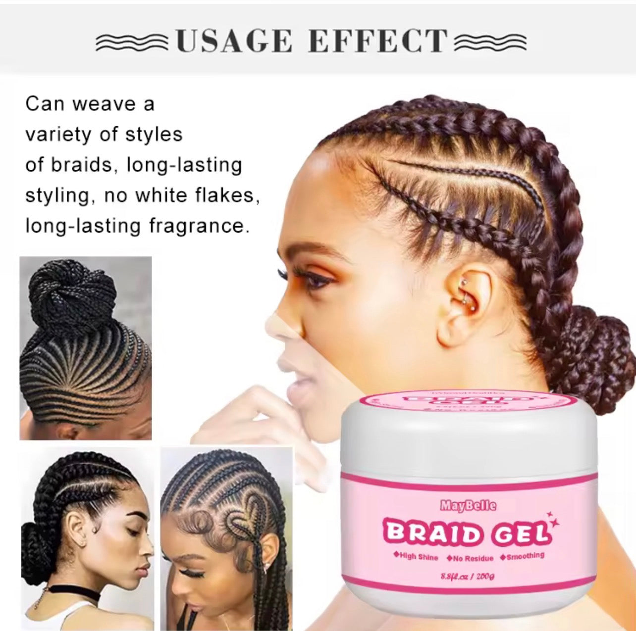 50pcs Private Label No Residue Braid Gel