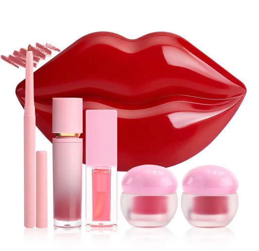 50 Sets Private Label 5-in-1 Lip Care Kit