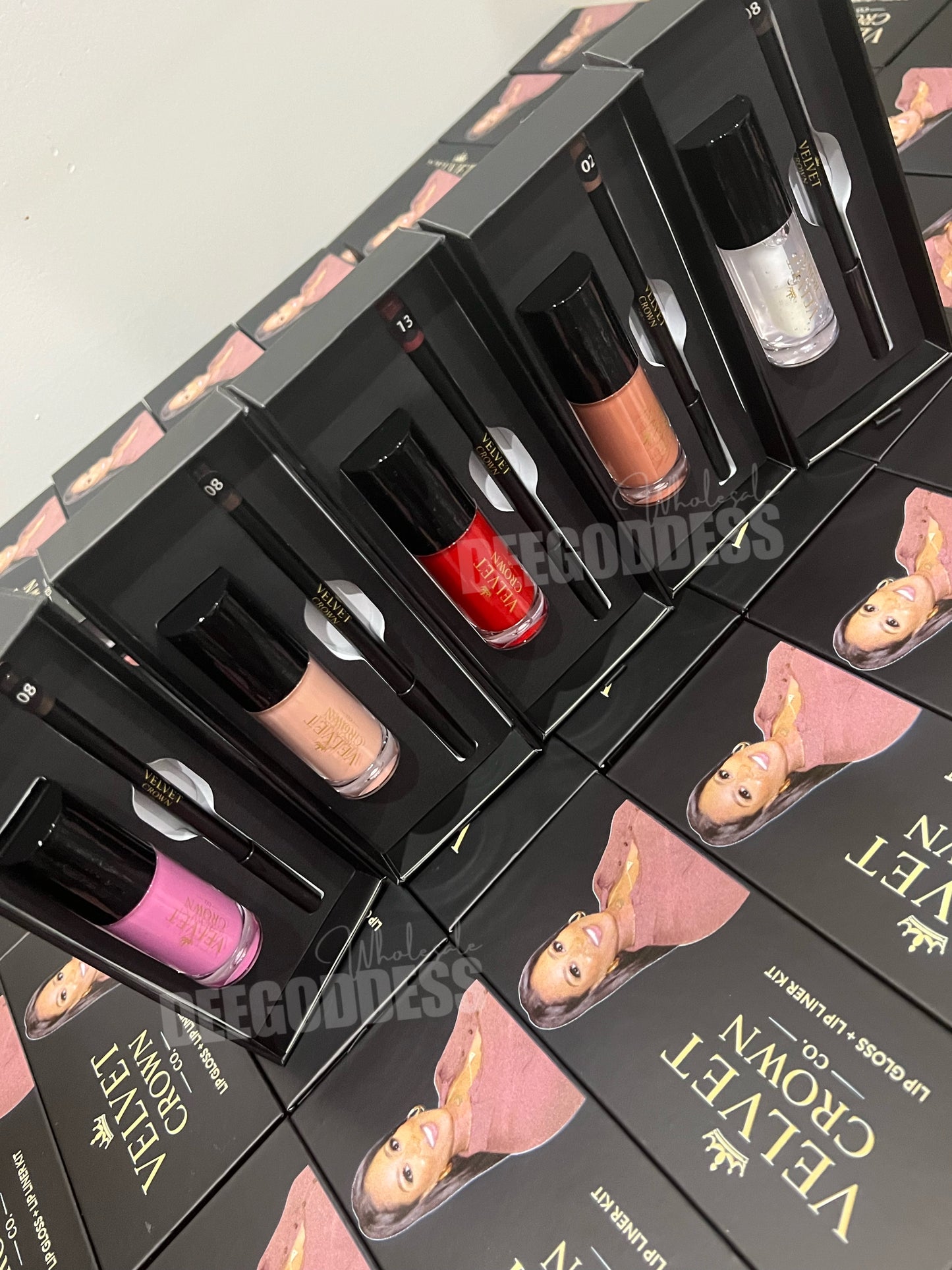 50 Sets Private Label Lip Gloss + Lip Liner Kit