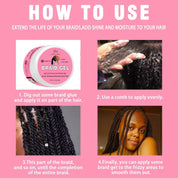 50pcs Private Label Braid and Locs Pomade Gel (500g)