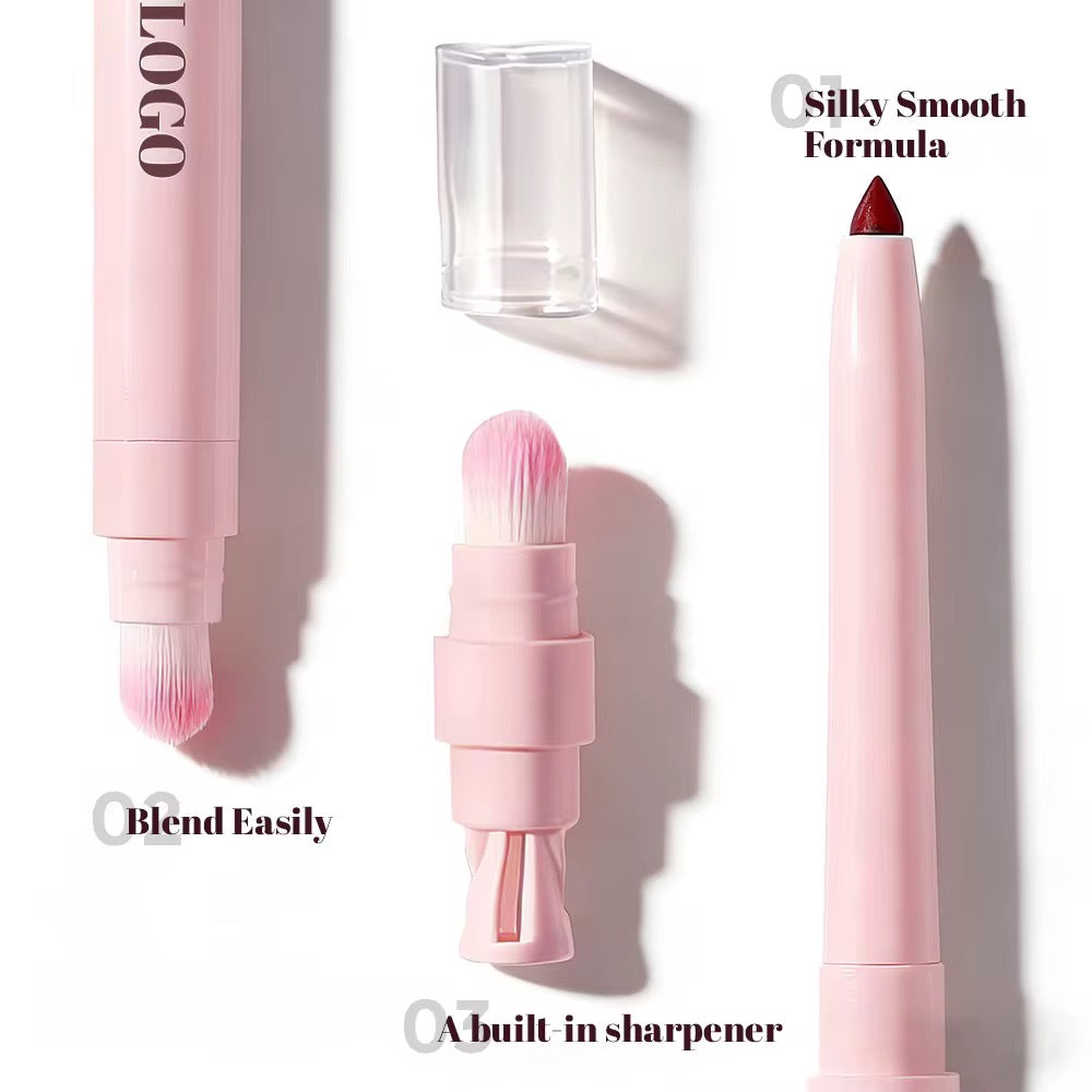 50pcs 3n1 Private Label Creamy Retractable Lip Liner