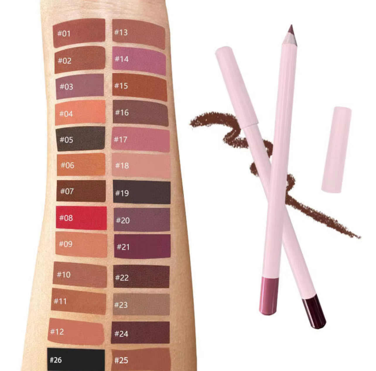 50 Sets Private Label Lip Oils + Lip Liner + Sharpener Kit