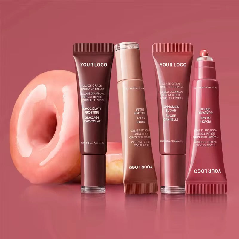 50pcs Private Label Peptide Donut 🍩 Lip Tinted Serum
