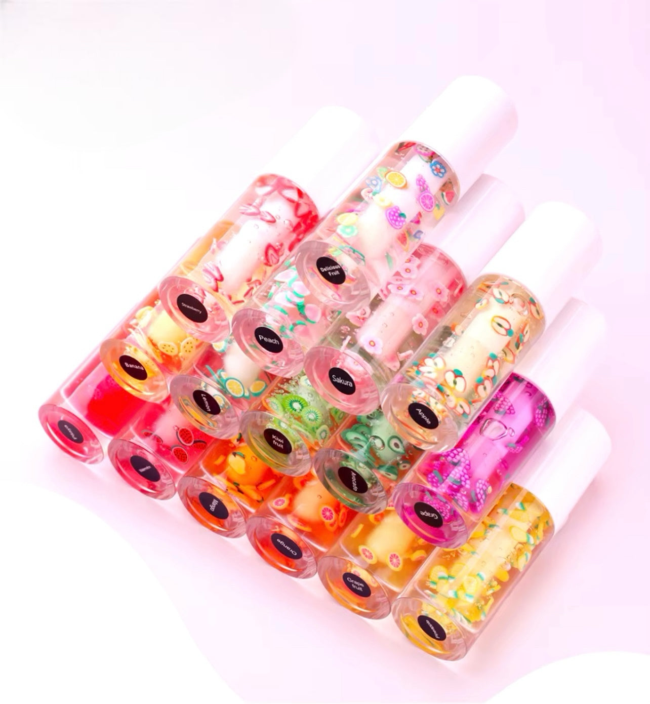 50pcs Wholesale Fruit Slice Lip Oils (NO LOGO)