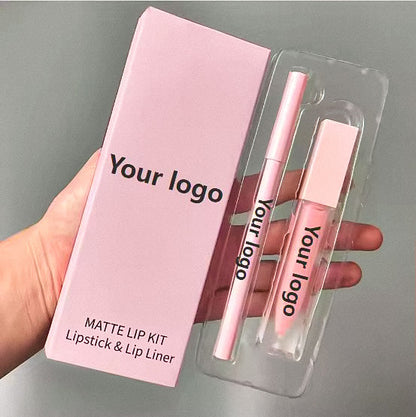 50 Sets Private Label Pink Tube Lipstick Kit