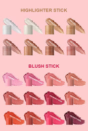 50pcs Private Label Creamy Blush Sticks With Brush