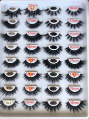 50pcs Wholesale Strip Fluffy Mink Lashes (15-25mm)