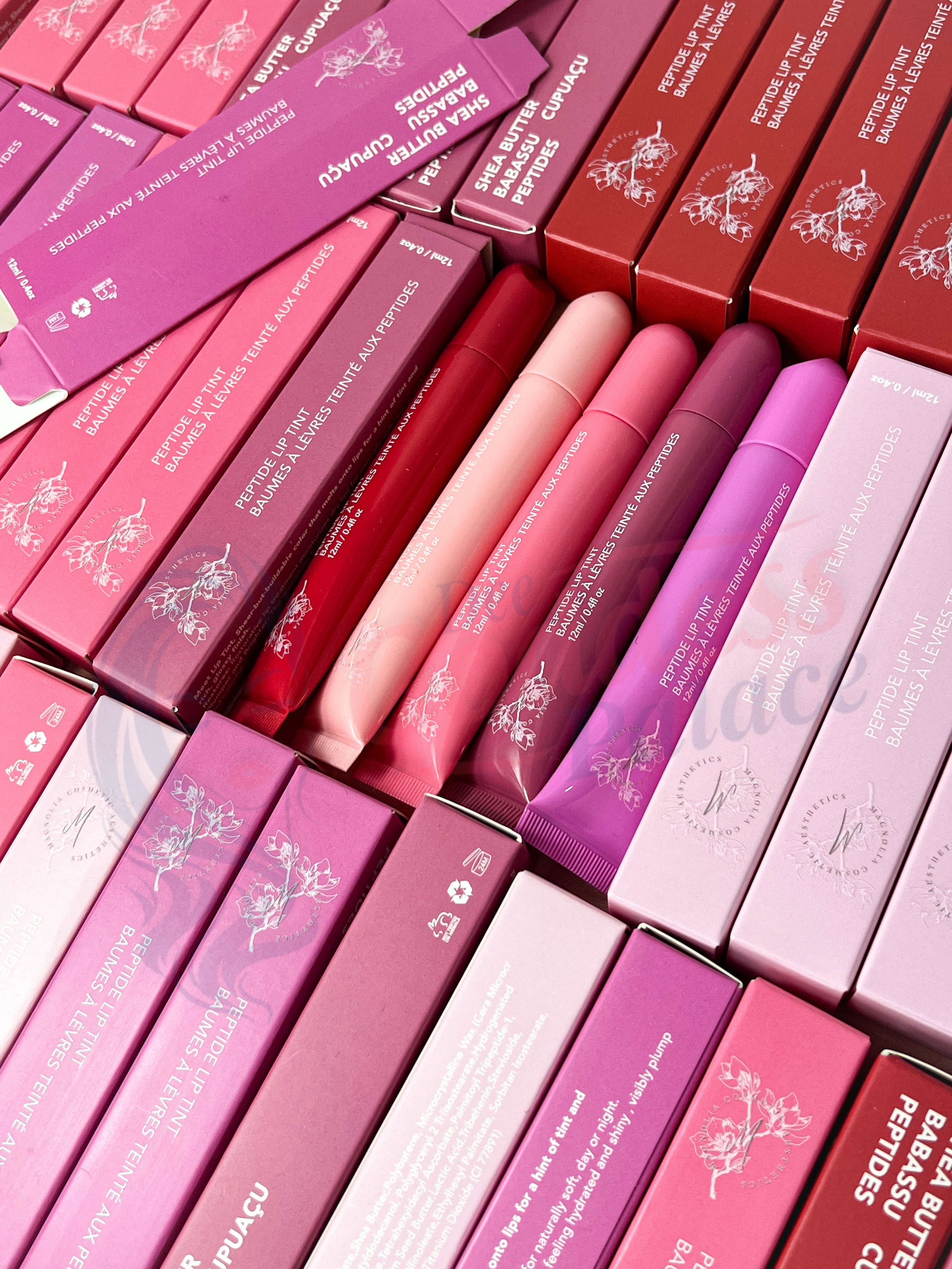50pcs Private Label Peptide Scented Glossy Lip Tint Balm 1.0