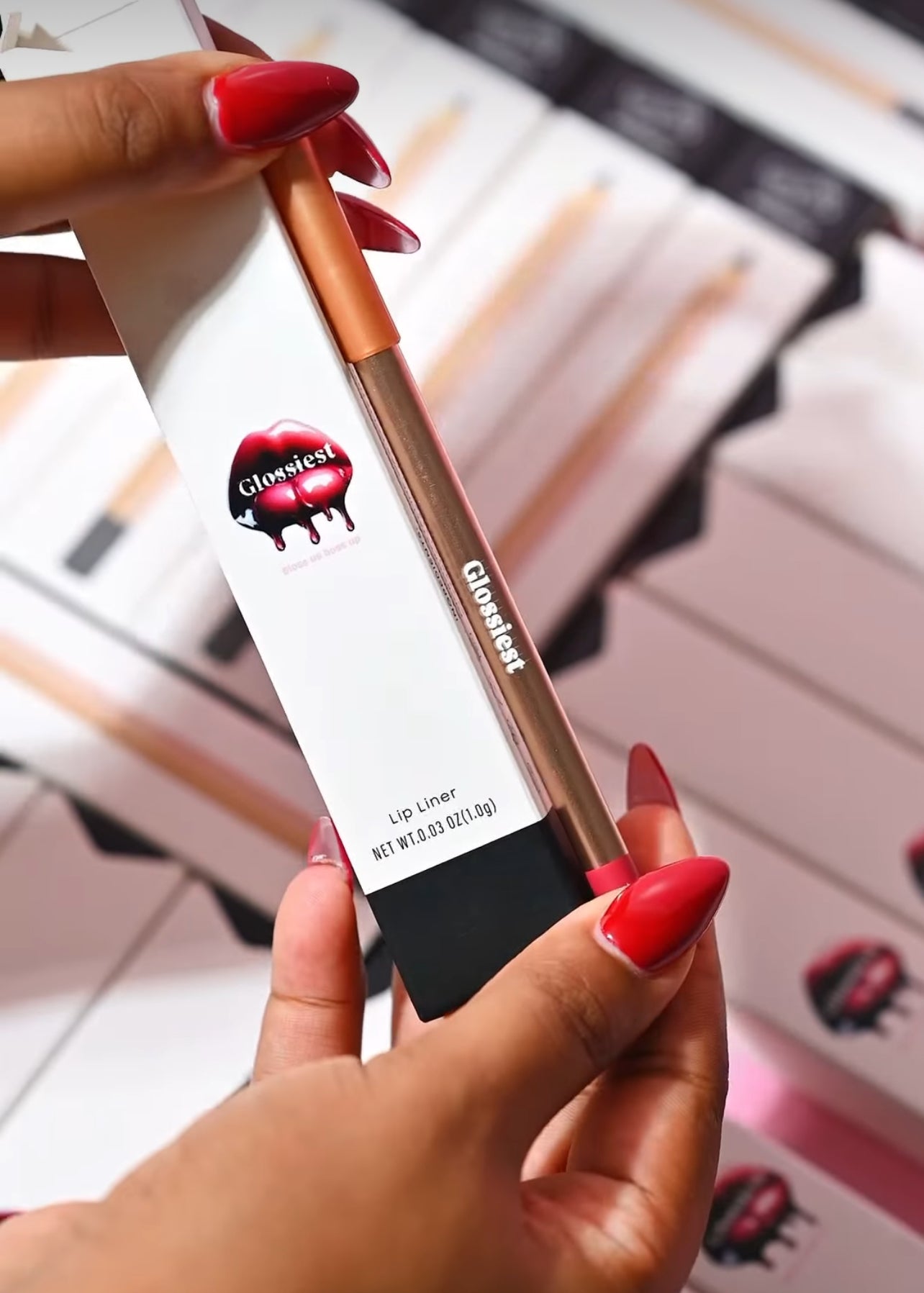 50pcs Private Label Gold Pencil Lip Liner + Sharpener