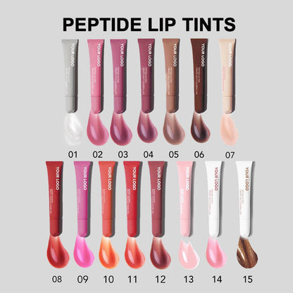 50pcs Private Label Peptide Glossy Lip Tint Balm