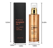 50pcs Private Label Highlighter Bronzer Skin Body Shimmer Oil