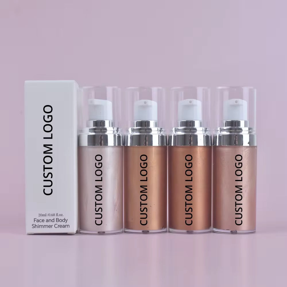 50pcs Private Label Body Glow Highlighter/Shimmer Oil