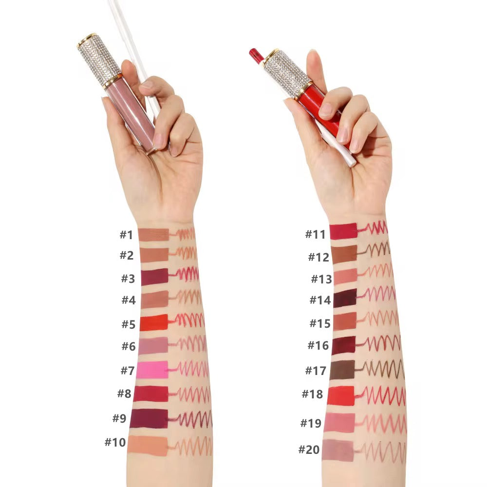 50 Sets Private Label Lipstick + Lip Liner Sharpener Kit