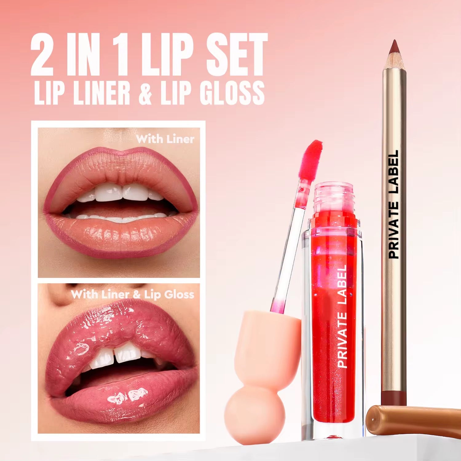 50 Sets Private Label Hydrating Lipgloss / Matte Lipstick Kit