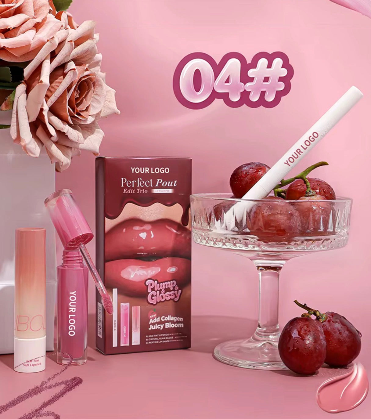 100 Sets 3-in-1 Private Label Lip Care Kit