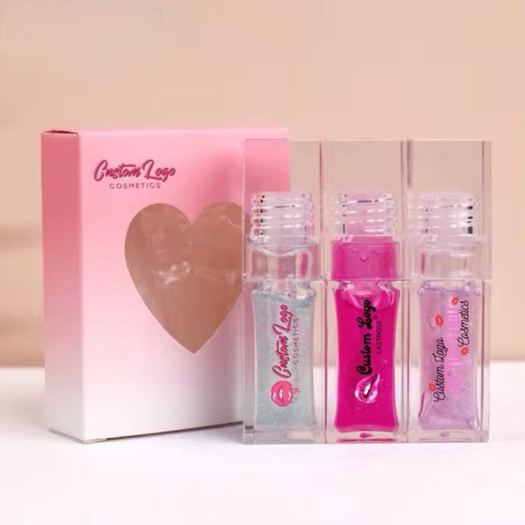 50 Sets 3-in-1 Private Label Lip Oils