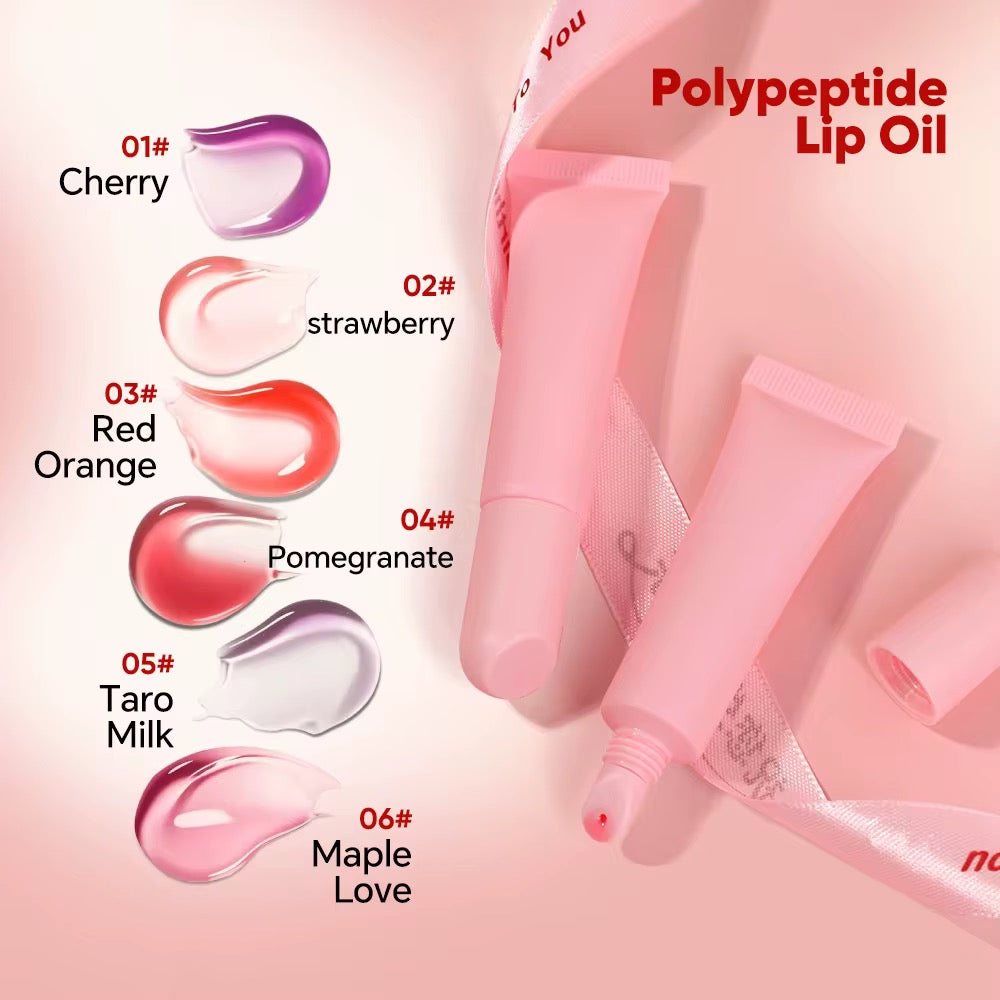 50pcs Private Label PolyPeptide Natural Fruit Gloss Oil