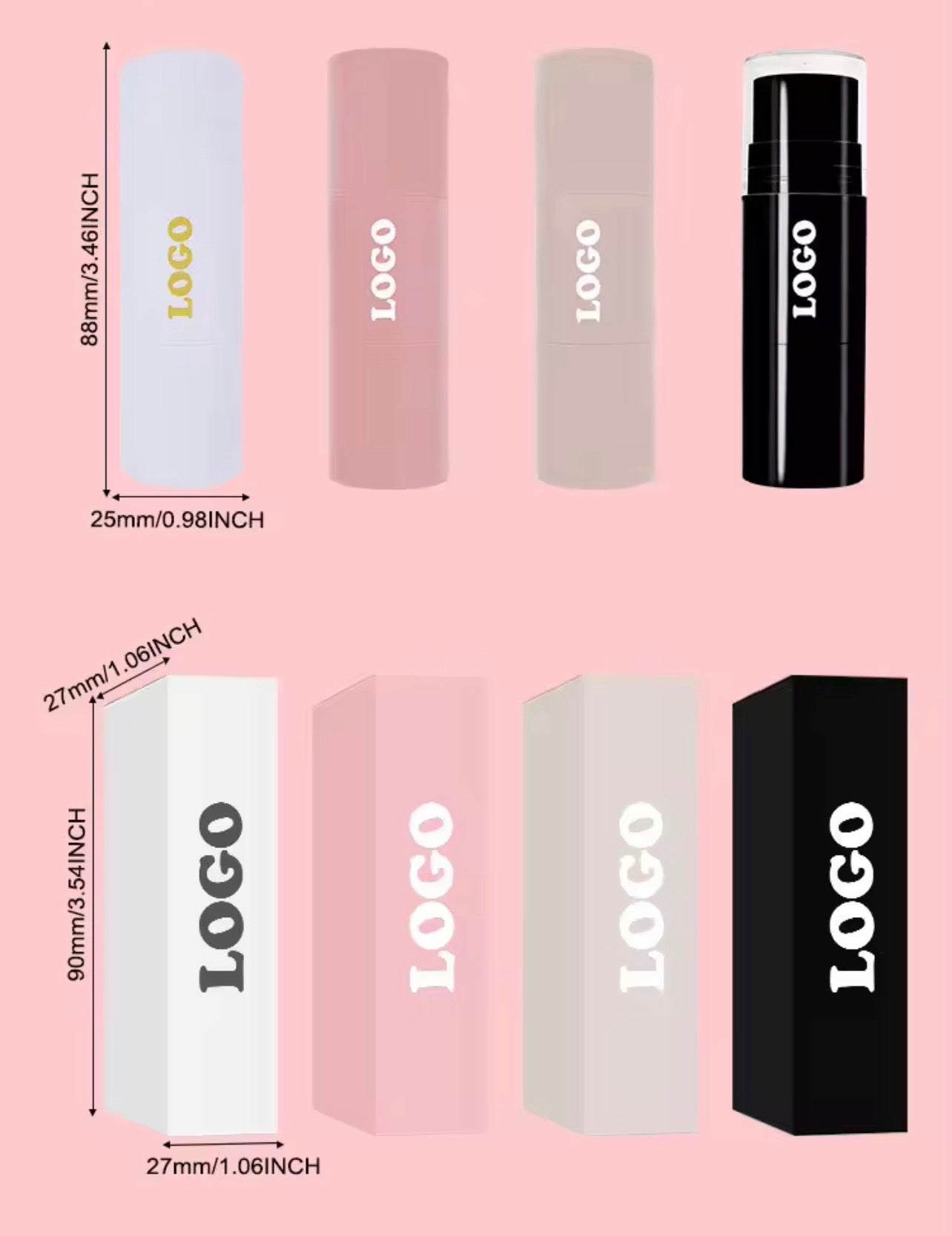 50pcs Private Label Creamy Blush Sticks With Brush