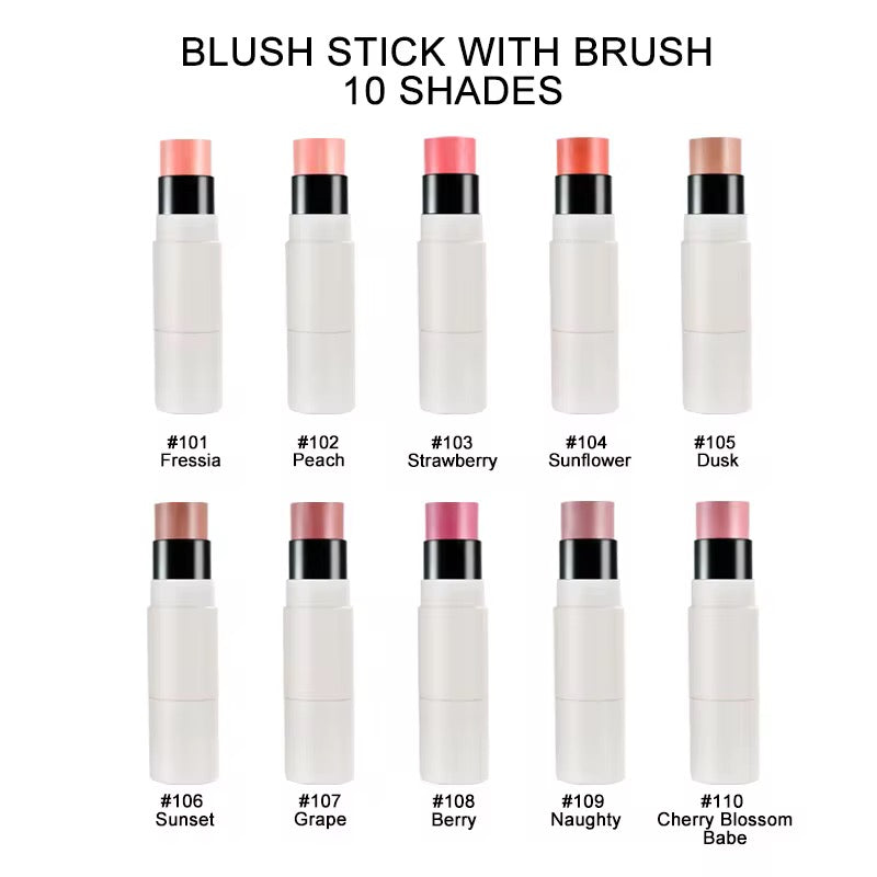 50pcs Private Label Creamy Blush Sticks With Brush