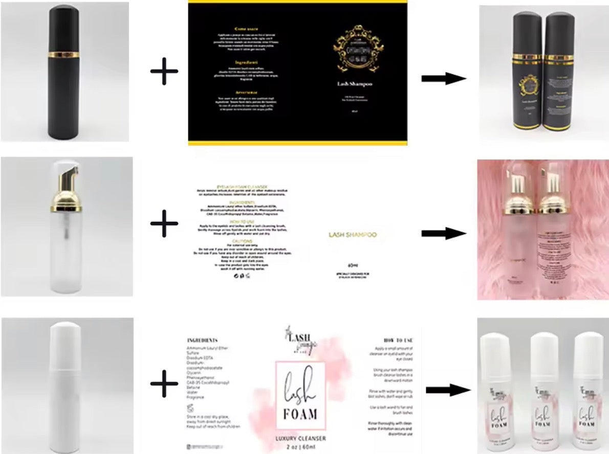 50pcs Private Label Eyelash Foaming Cleanser
