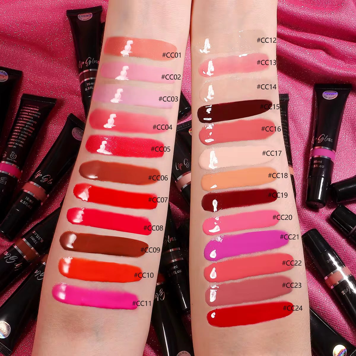 50pcs Private Label Shiny Plump Lip Gloss