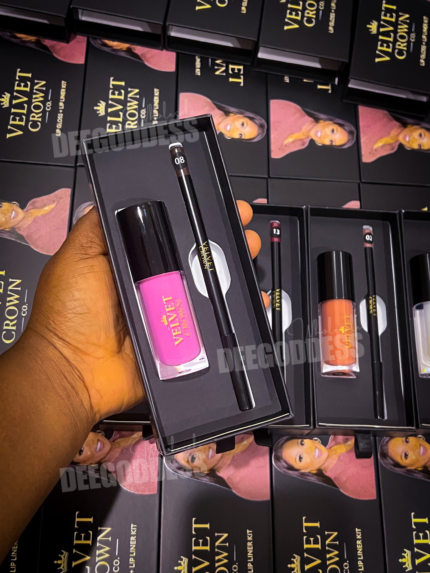 50 Sets Private Label Lip Gloss + Lip Liner Kit