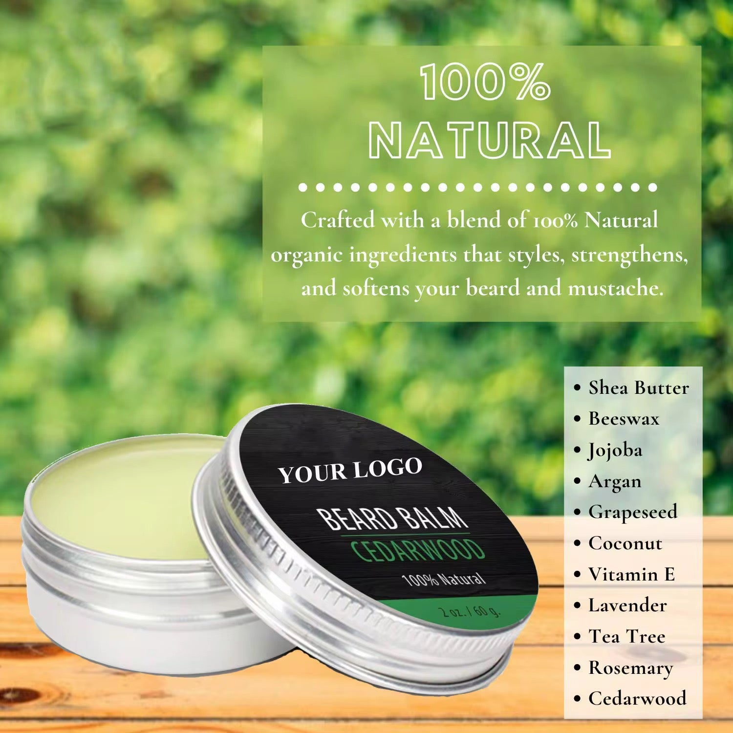 100pcs Private Label Beard Oil & Balm