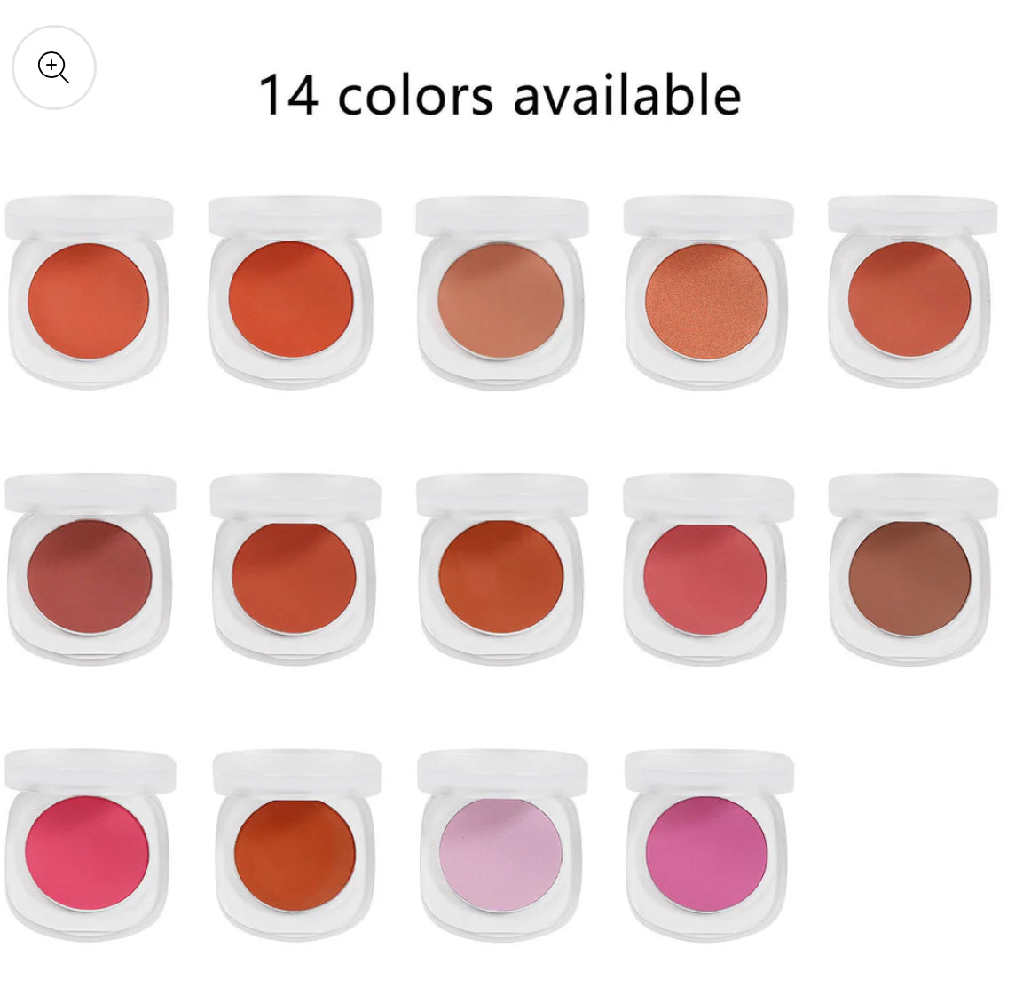 50pcs Private Label Cheek Single Matte Powder Blush Palette