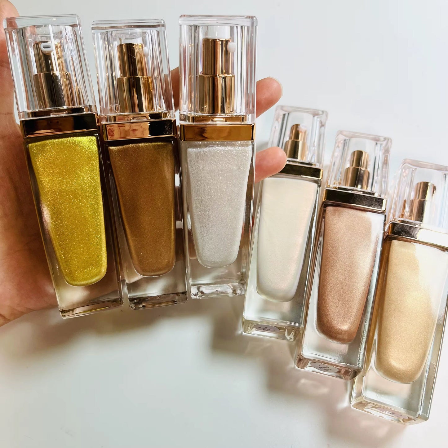 50pcs Private Label Body Glow Highlighter/Shimmer Oil