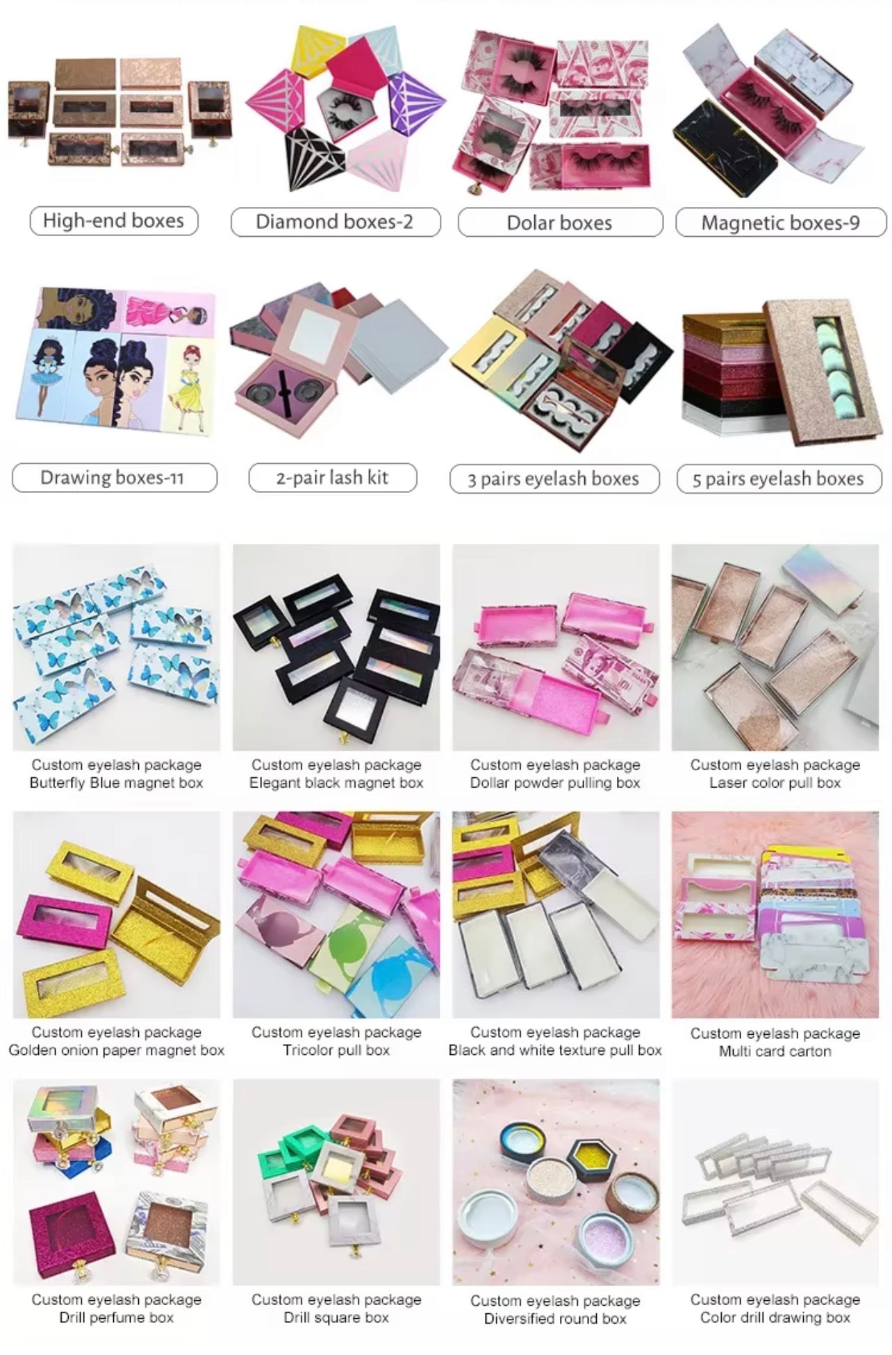 100 Pairs Private Label Mink Lashes