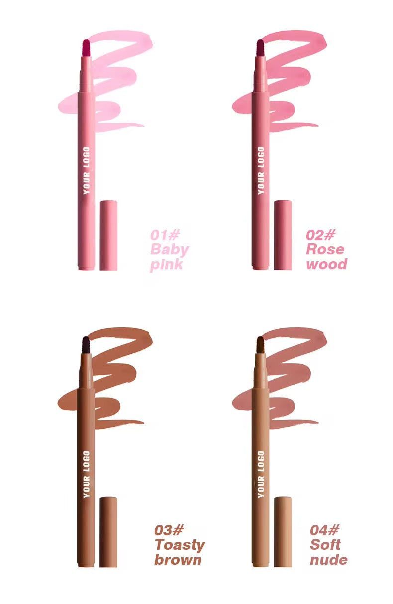 100pcs Private Label Waterproof, Transferproof Velvet Lip Liner