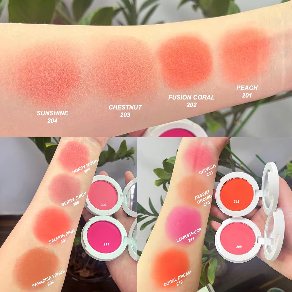 50pcs Private Label Pressed Powder Blush