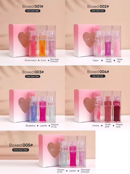50 Sets 3-in-1 Private Label Lip Oils