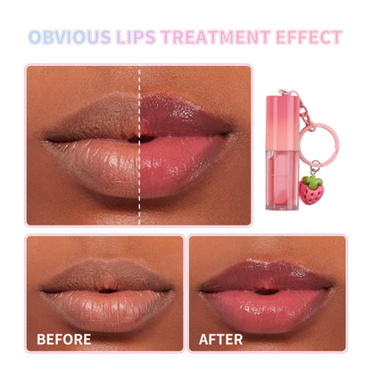 50pcs Private Label Fruity Keychain Lip Gloss