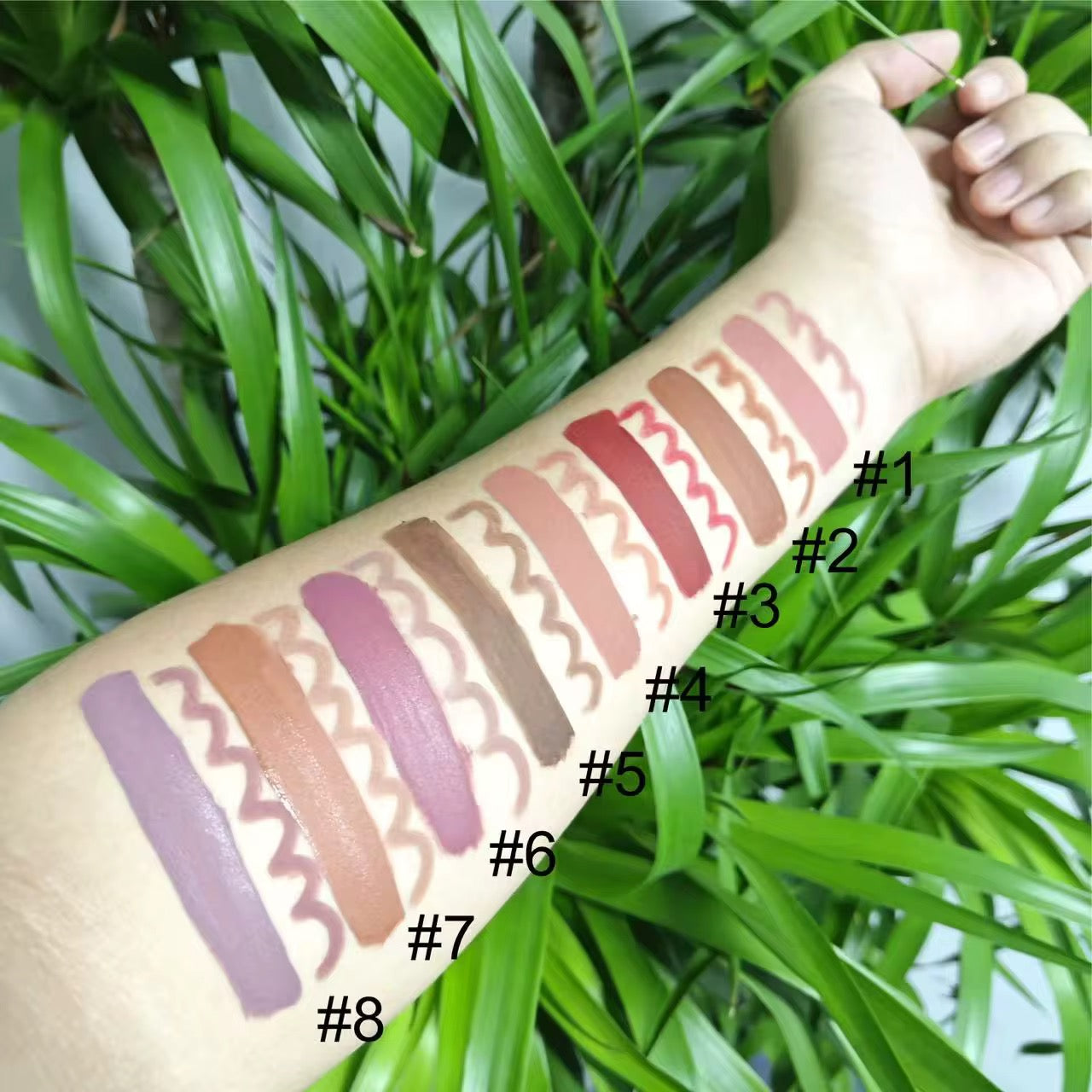 50 Sets Private Label Brown Square Tube Lip Gloss & Matte Lipstick Kit