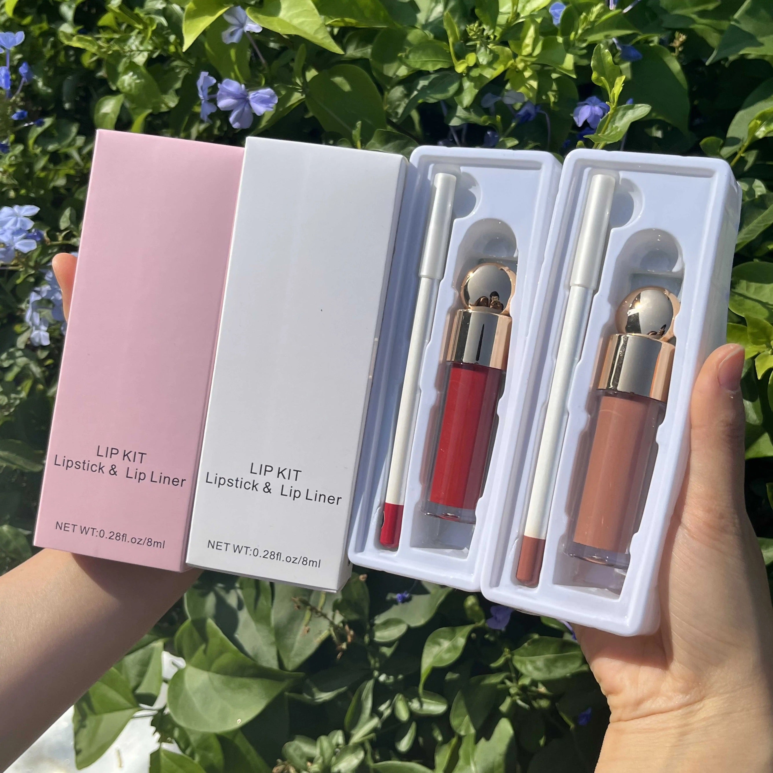 50 Sets Private Label Lipstick + Lip Liner Kit