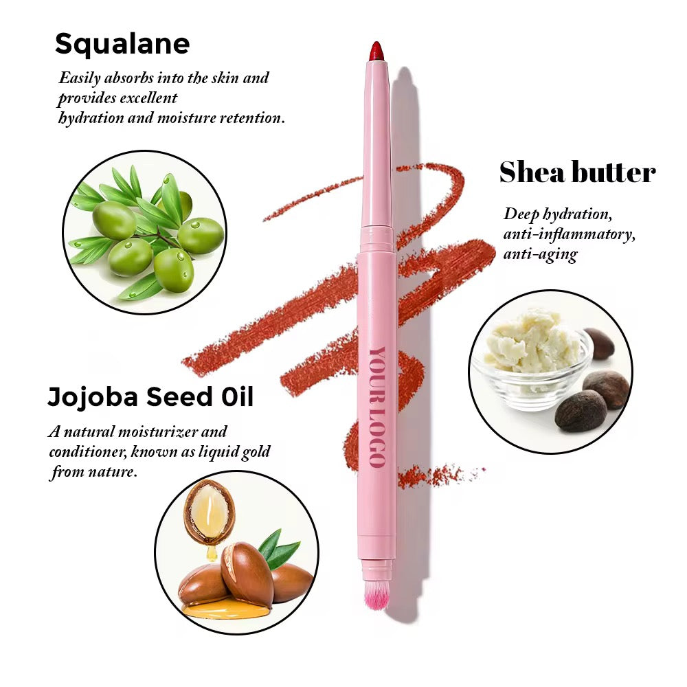 50pcs 3n1 Private Label Creamy Retractable Lip Liner