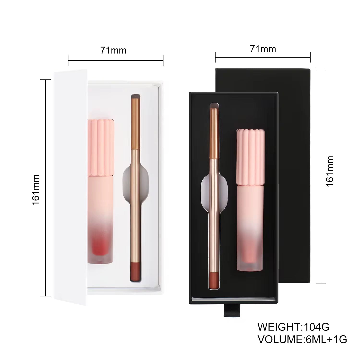 50 Sets Private Label Hydrating Lipgloss / Matte Lipstick Kit