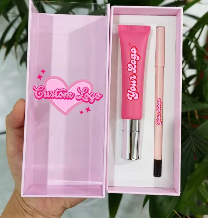 50 Sets Private Label Squeeze Tube Lip Gloss Kit