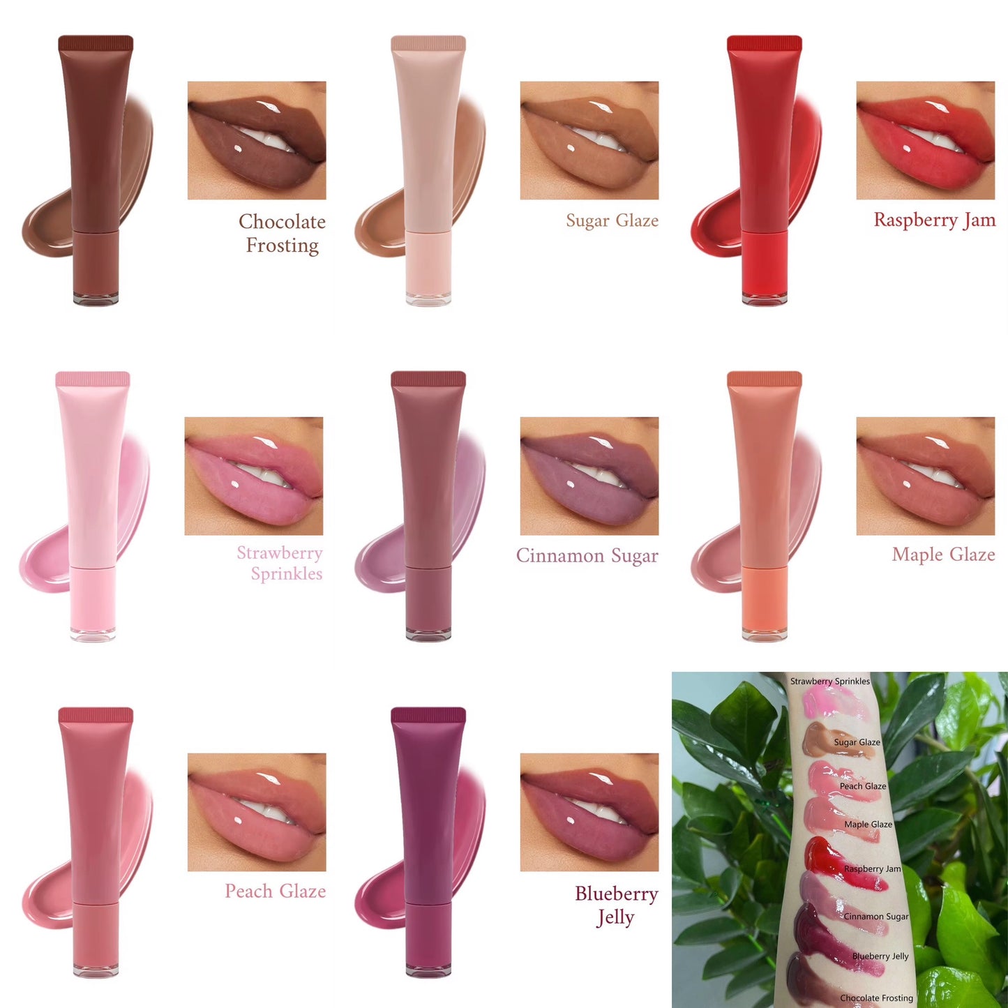 50pcs Private Label Peptide Donut 🍩 Lip Tinted Serum