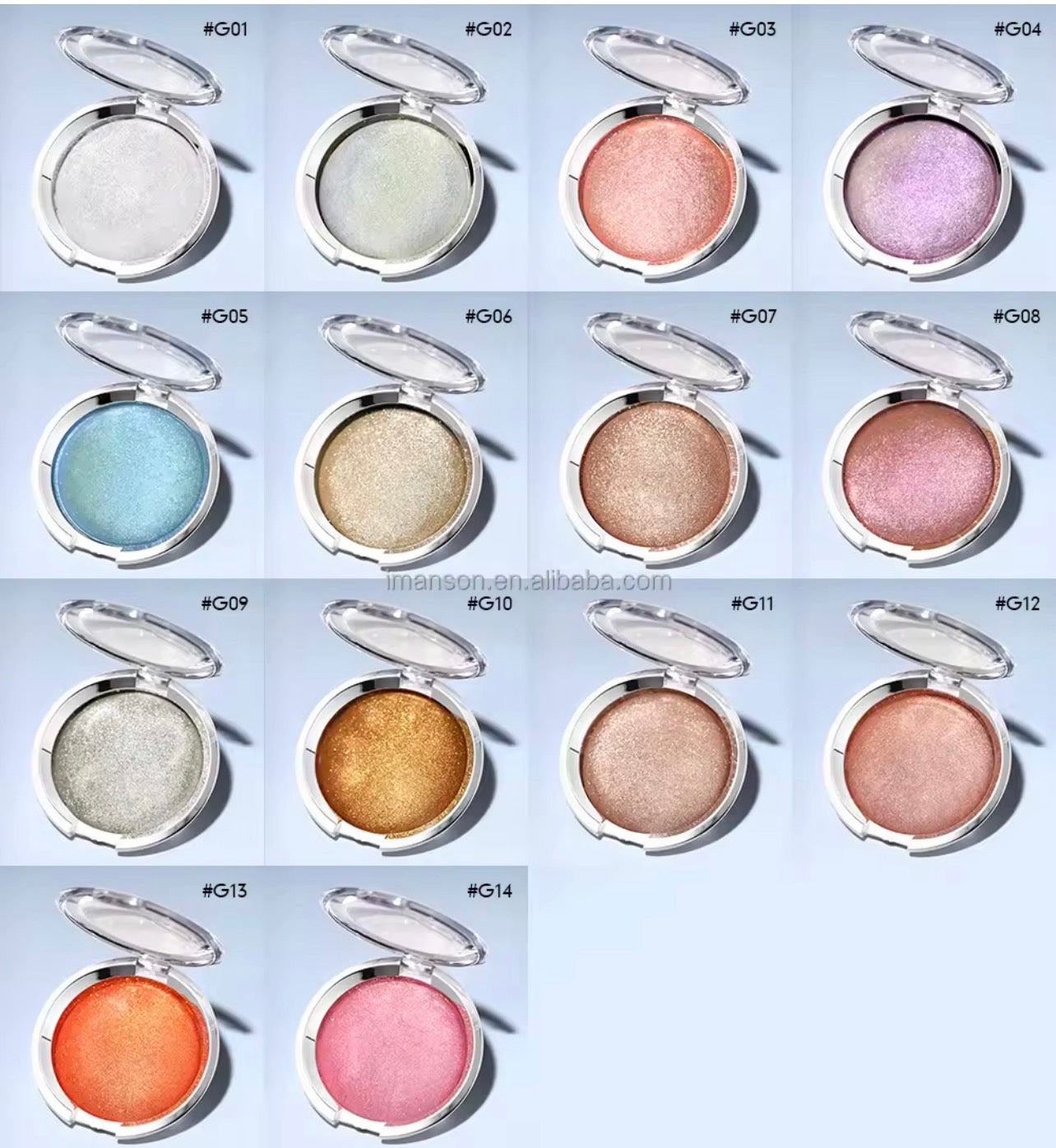 50pcs Private Label Multifunctional Glitter Highlighter
