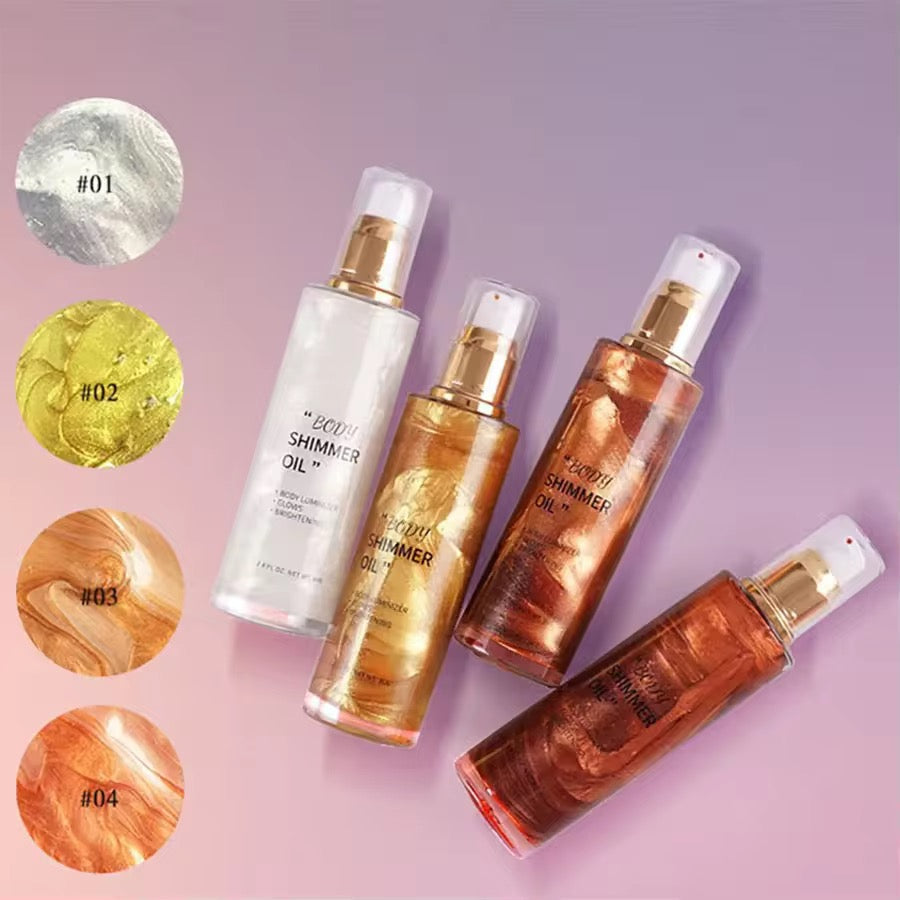 50pcs Private Label Body Glow Highlighter/Shimmer Oil