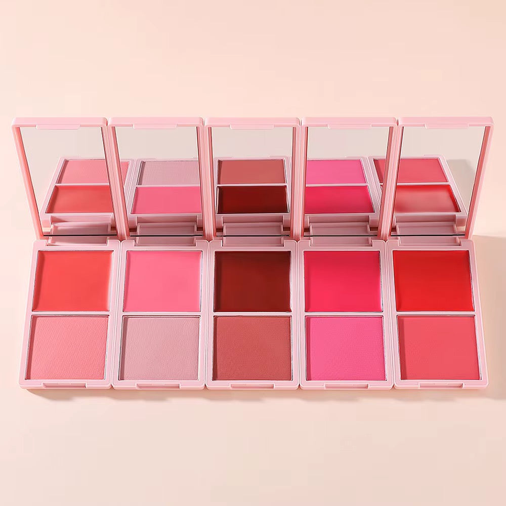 100pcs Private Label 2n1 Makeup Blush Palette