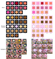 50pcs Private Label Pressed Powder Blush and Highlighter