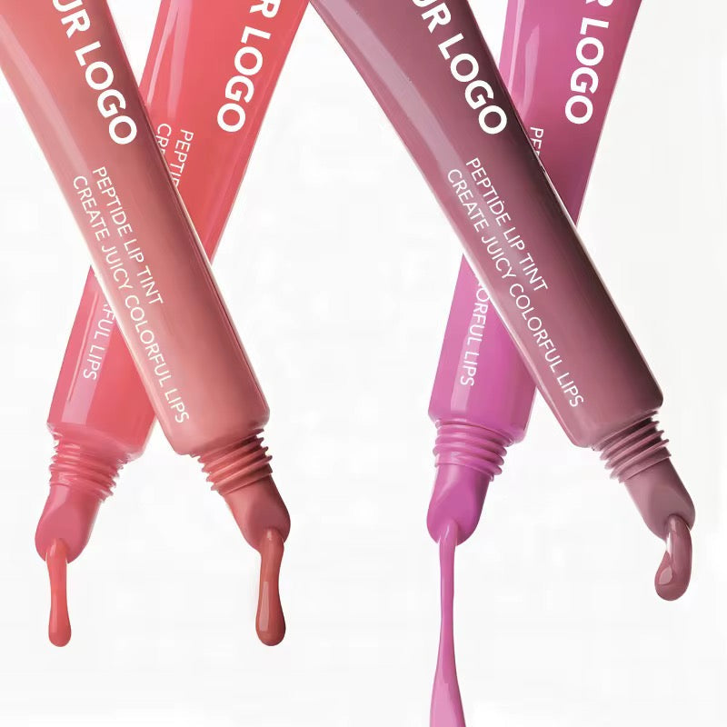 50pcs Private Label Peptide Scented Glossy Lip Tint Balm 1.0
