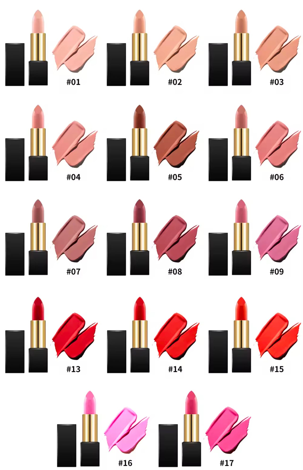 50pcs Private Label Creamy Lipstick