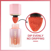50pcs Private Label Velvet Silky Touch Liquid Blush Stick