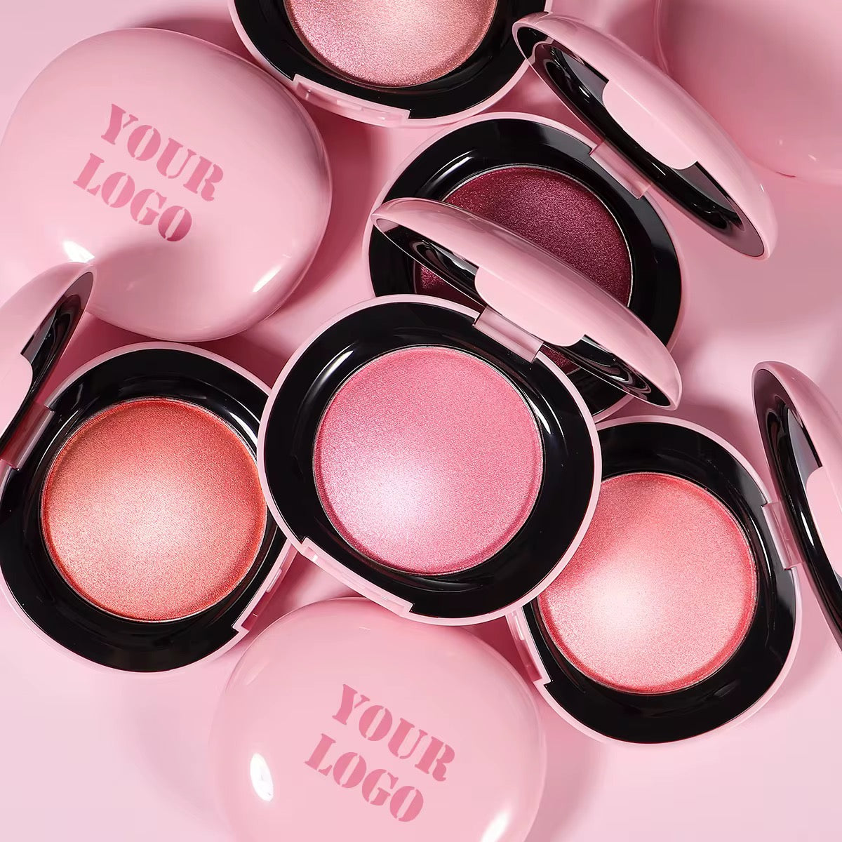 50pcs Private Label Pressed Blush and Highlighter