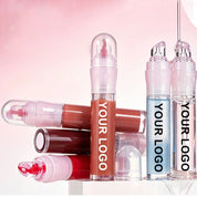 50pcs Private Label Fruit Flavor Clear Lip Jelly Gloss